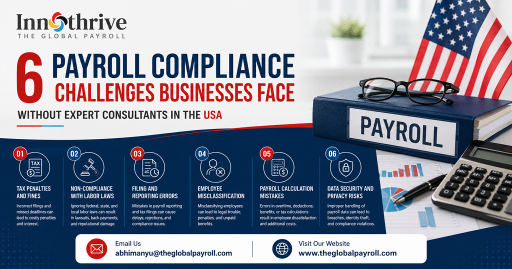 6 Payroll Compliance Challenges Businesses Face without Expert Consultants in the USA